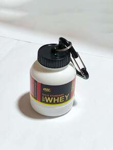 1瓶100毫升/3.51盎司蛋白粉独立分装，迷你便携式粉末饮具，带钥匙扣，适用于健身、户外攀岩等运动，便携式钥匙扣水瓶，迷你粉末盒，漏斗式迷你蛋白粉桶，便携式户外营养补剂盒 - 彩色 - 查看 15