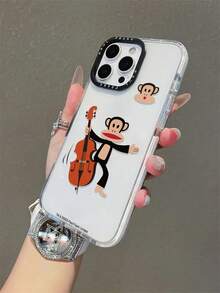 官方授权 Paul Frank 透明手机壳，全包猴子图案，防震保护摄像头，新款，兼容 13/14/15/16 Pro Max - 彩色 - 查看 5