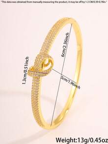 Camhanno 1 Stück elegantes und hochwertiges Kupferarmband mit polierter Oberfläche und zeitlosem Knoten-inspiriertem Design, lässt Sie professionell und elegant aussehen, ideal für den täglichen Arbeitsweg, um den Bürostil zu verbessern