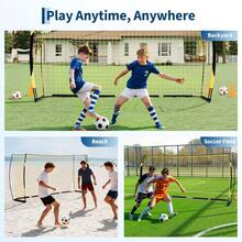 Portable Folding Soccer Goal With Carry Bag - Heavy-Duty Steel Frame & High-Impact Net For Backyard, Park & Travel Use - Yellow - View 6