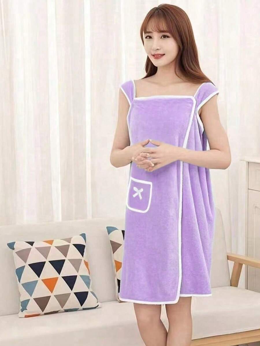 Bata de baño y falda envolvente de lujo para mujer - Super absorbente, de secado rápido - Bata de spa de moda, adecuada para sauna, playa y piscina - Bata vestido multifuncional - Multicolor - Ver 1