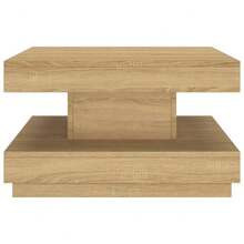 vidaXL Tavolino da caffè marrone chiaro 60x60x35 cm in MDF - Giallo - Visualizzare 3