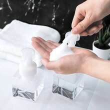1pc Foam Soap Dispenser Bottle, Foaming Facial Cleanser Whipping Maker, Transparent Refillable Bottle - Transparent - View 5