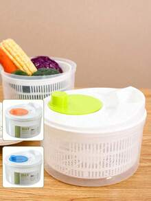 1 pièce Déshydrateur de salade multifonctionnel, coupe-légumes et panier d'égouttage - outil ménager pour râper, trancher et julienner les fruits, légumes, concombres et pommes de terre