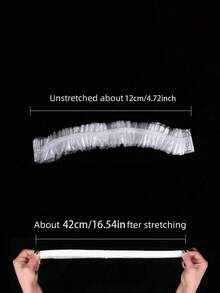 100pcsTransparent Disposable Non Wash Shower Cap, Waterproof Elastic Shower Cap, Thick, Large, High Elastic Shower Cap, Used For Bathing And Hair Care, Easy To Carry During Travel Back To School