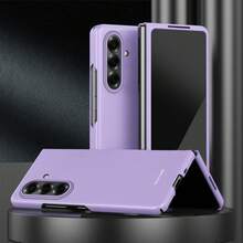 حافظة هاتف كاملة الجسم بتشطيب مطفي متوافقة مع Galaxy Z Flip3/4/5/6/7/7FE، Z Fold3/4/5/6/7، حافظة هاتف ذات موحد اللون أنيق للخريف، حافظة هاتف Fold7 متعددة الاستخدامات عالية الجودة، حافظة هاتف W26 بألوان البنفسجي/الأسود/الوردي/الأزرق، حافظة هاتف شخصية