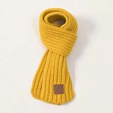 Children's Warm Winter Knitted Scarf - Soft Knitted Warm Neck Scarf, Boys Girls Comfortable Scarf, Fashionable Solid Color Parent-Child Scarf For Winter, Suitable For Autumn - Multicolor - View 17