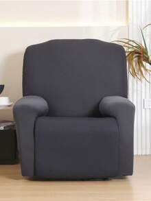 4/6/8pcs Solid Color Lounge Chair Sofa Cover, Polyester Fiber Simple Milk Silk Fabric Lounge Chair Cover, Suitable For Office, Living Room, Home Decoration, Washable Sofa Cover, Suitable For All Seasons