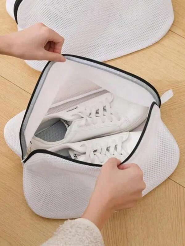 1 pieza Bolsa de lavado de zapatos para el hogar, bolsa de red, bolsa de lavandería, filtro dedicado para lavadora, bolsa de lavandería antideformación, lava de forma segura zapatos deportivos, zapatillas y calzado deportivo en máquinas. Ideal para lavandería de gimnasio, protección de viaje y cuidado del hogar. Perfecto para que los adultos mantengan un calzado deportivo valioso.