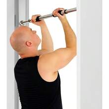 Barra de Dominadas y Barra de Traccin para la Puerta, Peso Mximo de 100KG 220lb, Diseo de Acero para Uso en Interiores - NO. 025 - Talla única + barra de dominadas - Ver 3