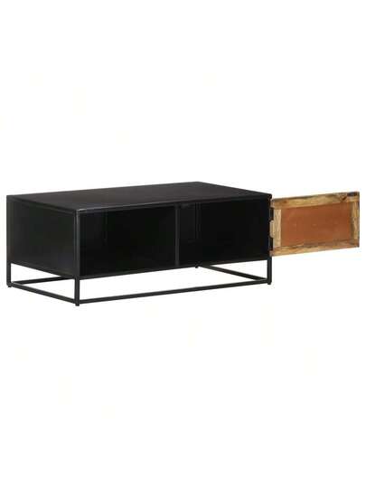 VidaXL Coffee Tafel 90x50x35 Cm Rough Mango Wood view 4