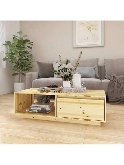 VidaXL Coffee Tafel 110x50x33.5 Cm Solid Pine Wood