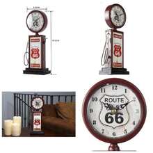 - Reloj de Manto Vintage Route 66 - Silencioso, Sin Marca Cuarzo, Rojo y Caf, 13 1/2 pulgadas - rojo - Ver 1