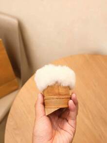 1 Pair Children's Comfortable Winter Boots, Unisex Fashion Flat Snow Boots