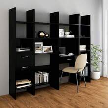 vidaXL Bücherregal Schwarz 60x35x180 cm Holzwerkstoff