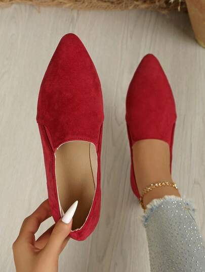 Women's Classic Fashion Black Pointed Toe Flats, Outdoor Non-Slip Flat Shoes, Pointed Toe Sneakers, Loafers, Ballet Flats, Glitter Sequin Flats, Criss-Cross Elastic Strap Flats, Low-Cut Flats, Leopard Print Flats, Suitable For Parties, School, Daily Wear, Outdoor Fitness, Hiking