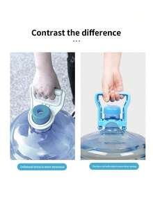 1 pieza Clip para asa de cubo, Herramienta portadora de tapa de botella de agua de cubo, Mecanismo de elevación de cubo, Soporte de plástico azul simple, Asa de botella de agua para el hogar, Tapa a prueba de fugas, Decoración, Herramienta dispensadora de agua para fiestas de Navidad/Halloween, Accesorios para botella de agua de oficina pequeña - Azul - Ver 9