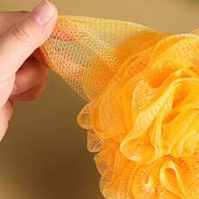 1 pezzo Palla da bagno massaggiante extra large con design a pettine, 2 in 1 spazzola per la schiena e palla da doccia, in morbida rete di poliestere per esfoliazione del corpo e cura del cuoio capelluto