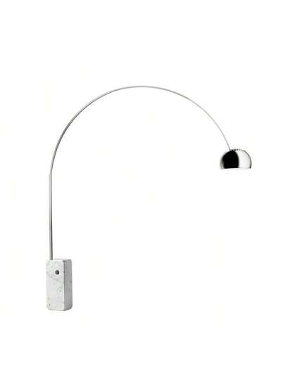 Alpinaluz "ARABELLA" Vloer Lamp Stainless Steel Arch Wit Marble Base Height 240 Cm, Width 220 E27