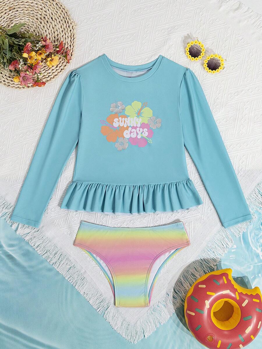 biquíni feminino biquini infantil menina biquíni juvenil praia, festa, sofisticado, piscina,, cartum, férias, praia, festa, sofisticado, piscina,LARA VIVA - Azul menta - Visão 1