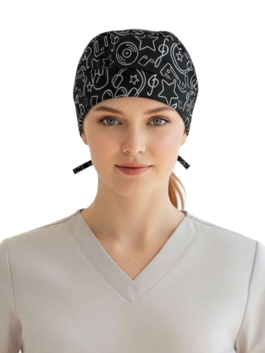 SOULMATE Printed Surgical Medical Cap For Women - 岩石 - 查看 1