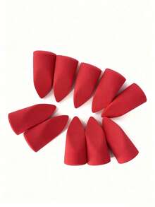 1pc/5pcs/10pcs Classic Red Makeup Sponge Blender, Multi-Shaped Non-Latex Angled Teardrop Makeup Sponge Tool, Red Marked Round Tube Makeup Sponge, Red Teardrop Stamping Makeup Sponge,Makeup,Cheap,Room Decor,Vanity,Travel,Bedroom,Makeup Accessories,Puff,Makeup Blender,Powder Puff,Makeup Sponge,Cheap,Stocking Stuffers,Makeup,Makeup Tools,Cheap Stuff,Gifts,Gifts For Women,Christmas Gifts - Red - View 8
