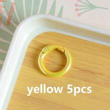 5pcs Colorful 25mm Spring Keychain In Colors - Perfect For DIY Crafts, Bag Charms & More