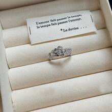 [Love And Deep Space]Open White Copper Ring Qin Che Shen Xing Hui Fairy Style Li Shen Qi Yu Xia Yi Zhou Wedding Ring Women - 祁煜開口戒指/白銅 - 查看 5