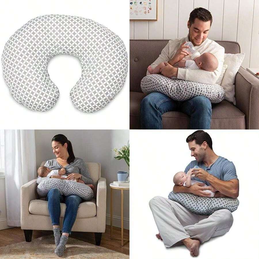 Boppy - Funda de almohada de lactancia, Spice Woodland, mezcla de algodón, se adapta al soporte original para lactancia, alimentación con biberón y unión, solo funda, se vende por separado(Geo Circles) - Tipo 3 - Ver 1