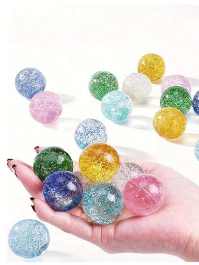 1 Set de 5 piezas Pelotas de rebote con luces intermitentes en colores vibrantes - Diversión amigable para adolescentes para fiestas, premios y bolsas de regalo, pelotas, premios, recuerdos de fiesta de Stitch, regalos a granel para Pascua, recuerdos de fiesta de sirena, recuerdos de fiesta de princesa