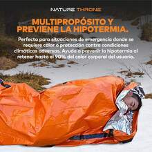 Kit de Supervivencia Manta Térmica Mylar y Saco de Dormir de Emergencia, Poncho de Lluvia, Compacto y Portátil para Acampada, Senderismo, Montañismo - Unisex - 1 - Ver 7