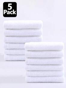 10 peças/5 peças 25*25cm Toalha de Rosto Branca Absorvente de Algodão para Hotel/Cozinha, Toalha de Mão Macia, Pano Facial Multiuso, Toalha Pequena Versátil - Multicolorido - Visão 18