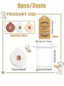 36/18/9pcs-Aby Shower Favors Party Favors,Baby Gender Reveal Party Supplies Favors,Compact Mirrors Combs Bulk Wedding Party Favors For Guests, Portable Purse Travel Mirrors Hair Brush Set With Thank You Tag Organza Bag,Travel Comb With Mirror Multicolor, Simple And Portable, Foldable Comb, Solid Color Mini Folding Airbag Massage Comb, Pocket Comb, Portable Outdoor, Home - Multicolor - View 10