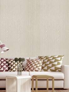 1 Roll 40cm Wide Waterproof Wood Grain Peel And Stick Wallpaper, Suitable For Countertops, Cabinets, Walls, Decorative, Removable, Vinyl Material, Home Decor For Bedroom, Living Room, Kitchen, Desk, Wardrobe - Beige - View 14