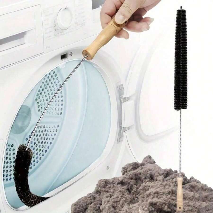 1 Pack Dryer Vent Cleaner Kit Dryer Lint Brush Vent Cleaner Long Flexible Refrigerator Dryer Lint Vent Trap Brush Gas Fire Prevention Exhaust - 彩色 - 查看 1