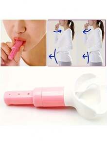 1 Peça Treinador de Respiração Rosa, Adequado para Adultos - Potencializador de Capacidade Pulmonar, Ferramenta de Exercício Abdominal, Feito de Material PP, Sem Bateria Necessária, Com Marcações de Medição Dupla, Para Modelagem e Levantamento Facial, Equipamento de Exercício Respiratório - Multicolorido - Visão 6