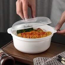 3pcs Microwave PP5 Soup Bowls With Lids, Transparent Meal Heating Containers For Breakfast, Suitable For Different Household Needs, Dorm & Kitchen Essential,