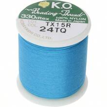 KO Nylon Beading Thread, White Color, Japanese Pre - Waxed Nylon, 330TEX, Resistant Knotting Cords, 50m 55 Yds Spool, Use Seed Bead Projects, Loom Work Bead Weaving - 綠松石 - 查看 2