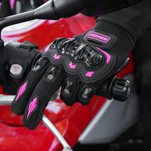 1 Coppia di Guanti da Moto per Donna, Guanti da Motociclismo a Dita Intere, Guanti da Ciclismo, Attrezzatura da Corsa, Guanti Sportivi Protettivi Touch Screen, Traspiranti, Accessori per Motociclismo e Motocross, Accessori per Ciclismo, Articoli Essenziali per la Guida, Regali per Motociclisti Uomo e Donna