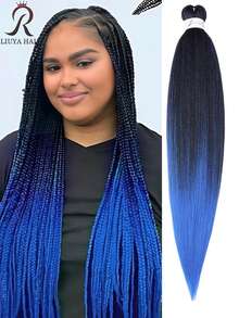 Estensioni per capelli all'ingrosso, trecce in fibra sintetica pre-stirata con effetto ombre yaki