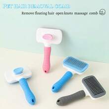 1pc Pet Comb Dog & Cat Brush Self Cleaning Slicker Brush For Short And Long Hair Shedding Grooming Brush