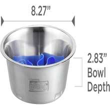 Outward Hound 2-In-1 Stainless Steel Slow Feeder Bowl, Puzzle Maze For Fast Eaters, Small To Medium Dogs, Helps Prevent Bloat &Amp; Aid Digestion, Holds 2 Cups Wet Or Dry Food, Non-Slip, Made Without BPA - ColorG - 查看 7