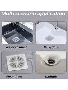 10 piezas/20 piezas Tapa de drenaje redonda de color claro, delgada y fácil de pegar, anti-obstrucción, atrapa el cabello, filtro de drenaje de baño, pegatina de drenaje desechable, colador de fregadero de cocina, adecuado para la limpieza del baño y el mantenimiento del fregadero de la cocina, artículo esencial del hogar para todo el año