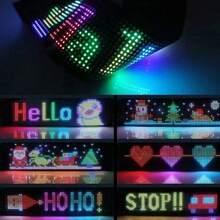 1个圣诞LED矩阵面板灯，USB供电，恶魔之眼造型，柔性屏，APP控制，可DIY编程，适用于汽车装饰配件、新年装饰 - 柔性螢幕 - 查看 6
