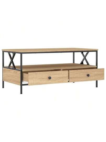 VidaXL Coffee Tafel 100x51x45 Cm Processed Wood Sonoma Oak view 5