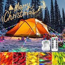 1pc Outdoor Camping Glow Rope Light, Non-Slip Night Boundary, Holiday Decor Rope Light, Battery Box Remote Control, Glow Wind Rope 2-In-1, Camping Party Outdoor Activities