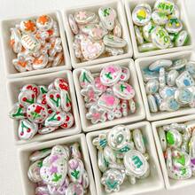 10pcs/20pcs Assorted Multi-Color Acrylic Drip Oil Straight Hole Beads, Suitable For DIY Bracelets, Necklaces, Earrings, Phone Chains, Bag Charms, Jewelry Making, Beading Supplies