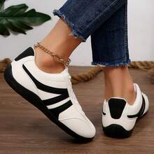Women Classic Retro Gum Sole Fashion Sneakers Chunky Shoes For Outdoor Office Work Walking Travel Sport Tennis Shoes Four Season - 白色 - 查看 10