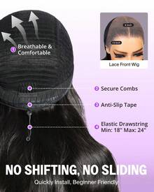 bling hair 9x6 Glueless Body Wave Wigs Human Hair Pre Plucked Pre Cut Body Wave 6x4 Glueless Wigs Human Hair Lace Closure Wigs Human Hair 200% Density - Natural Black - 查看 10