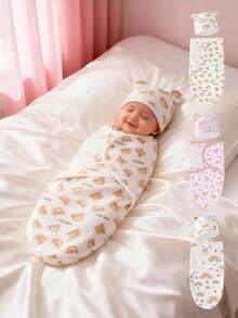 1 pezzo Copertina morbida in cotone per neonati, adatta per bambini e bambine, facile da avvolgere, misura 0-3 mesi, ottima come regalo per nascita, per attività all'aperto, essenziale per neonati